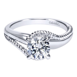 Gabriel 14 Karat Contemporary Engagement Ring ER10201W4JJJ