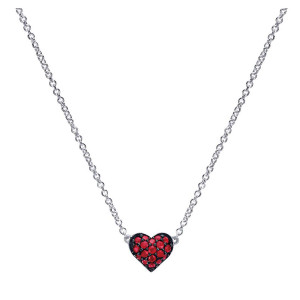 Gabriel Fashion Silver Eternal Love Heart Necklace NK4325SVJRB