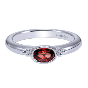 Gabriel Fashion Silver Stackable Stackable Ladies' Ring LR6793-7SVJGN