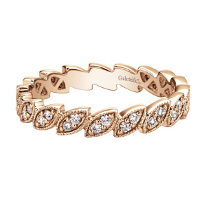 Gabriel Fashion 14 Karat Stackable Stackable Ladies' Ring LR4652K45JJ