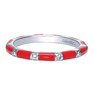 Gabriel Fashion Silver Stackable Stackable Ladies' Ring LR6363-7E1SV5JJ