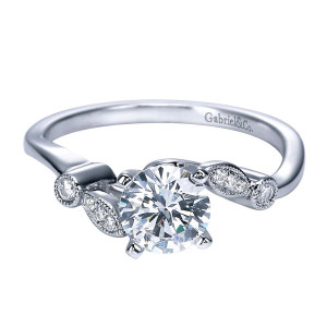 Gabriel 14 Karat Victorian Engagement Ring ER8131W44JJ