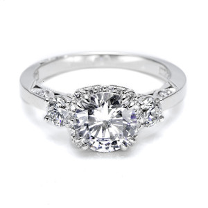 Tacori 18 Karat Dantela Engagement Ring 2623RDLG