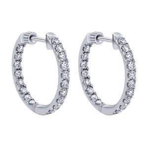 Gabriel Fashion 14 Karat Hoops Hoop Earrings EG10857W44JJ