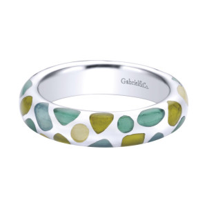 Gabriel Fashion Mixed Metal Stackable Stackable Ladies' Ring LR5956-65EMSVJJJ
