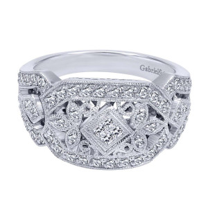 Gabriel Fashion 14 Karat Victorian Ladies' Ring LR4736W44JJ