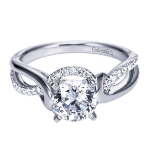 Gabriel 14 Karat Contemporary Engagement Ring ER7801W44JJ