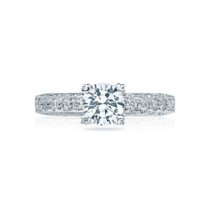 Tacori Platinum Crescent Silhouette Engagement Ring HT2229A-40X