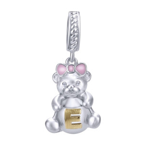 Gabriel Fashion Silver / 18 Karat Two-Tone Initial Charm Pendant PT9419E-EPMY5JJ