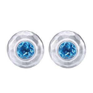 Gabriel Fashion Silver Organic Stud Earrings EG11757SVJBT