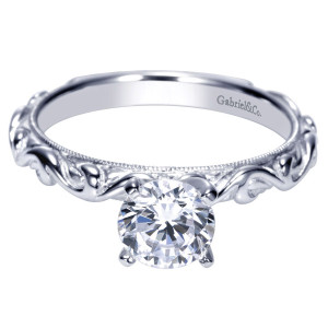 Gabriel 14 Karat Contemporary Engagement Ring ER9021W4JJJ