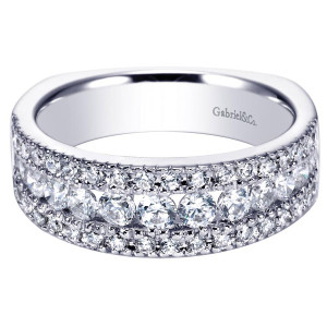 Gabriel 14 Karat Contemporary Wedding Band WB4254W44JJ