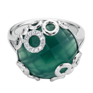 Gabriel Fashion Silver Cirque Ladies' Ring LR50045SVJMC
