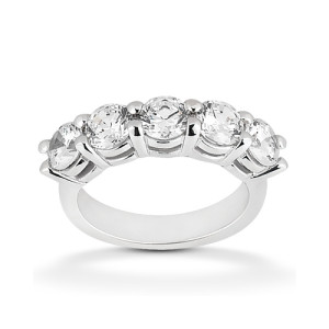 Diamond Five Stone Band 14 Karat Taryn Collection TQD B-4225