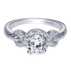 Gabriel 14 Karat Victorian Engagement Ring ER98604W44JJ