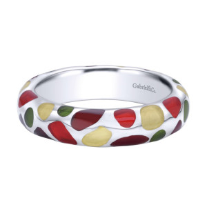 Gabriel Fashion Mixed Metal Stackable Stackable Ladies' Ring LR5956-65E1SVJJJ