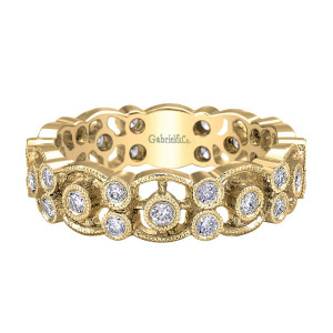 Gabriel Fashion 14 Karat Stackable Stackable Ladies' Ring LR5119Y45JJ