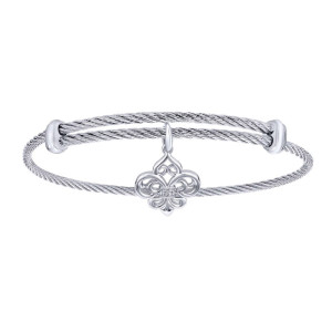 Gabriel Fashion Silver Two-Tone Soho Bangle Bracelet BG3599MX5JJ