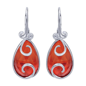 Gabriel Fashion Silver Caress Leverback Earrings EG12315SV5XR
