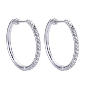 Gabriel Fashion 14 Karat Hoops Classic Earrings EG11016W44JJ