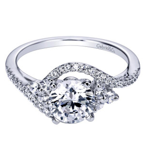 Gabriel 14 Karat Contemporary Engagement Ring ER5330W44JJ