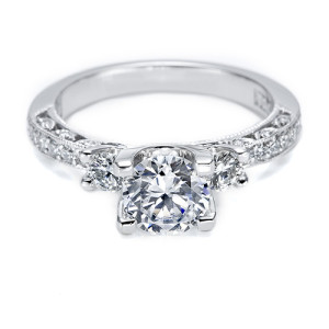 Tacori 18 Karat Crescent Silhouette Engagement Ring HT2259LG12