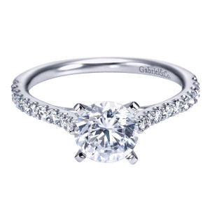 Gabriel 14 Karat Contemporary Engagement Ring ER7227W44JJ