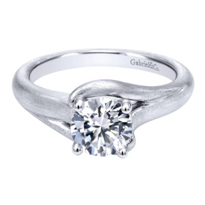 Gabriel 14 Karat Contemporary Engagement Ring ER10429W4JJJ