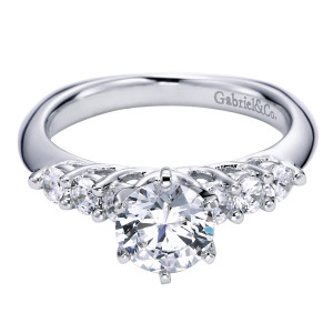 Gabriel 14 Karat Contemporary Engagement Ring ER95581W44JJ