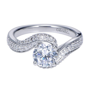 Gabriel 14 Karat Contemporary Engagement Ring ER7251W44JJ