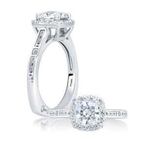 A.JAFFE 18 Karat Signature Engagement Ring MES652