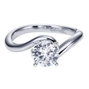 Gabriel 14 Karat Contemporary Engagement Ring ER6678W4JJJ