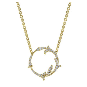Gabriel Fashion 14 Karat Nature Chain Necklace NK4914Y45JJ