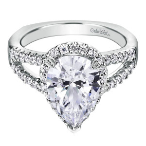 Gabriel 14 Karat Contemporary Engagement Ring ER6571W44JJ