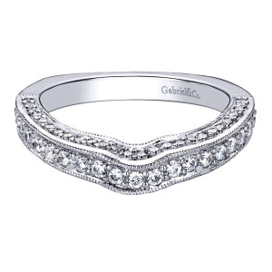 Gabriel 14 Karat Victorian Wedding Band WB9472W44JJ