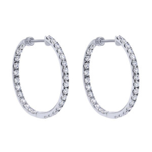 Gabriel Fashion 14 Karat Hoops Classic Earrings EG10860W44JJ
