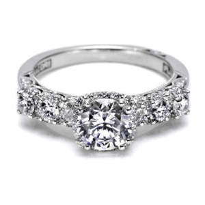 Tacori Dantela Platinum Engagement Ring 2629RD65