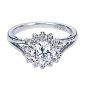 Gabriel 14 Karat Contemporary Engagement Ring ER7880W44JJ