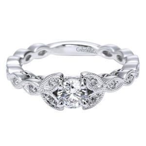 Gabriel 14 Karat Victorian Engagement Ring ER4157W44JJ