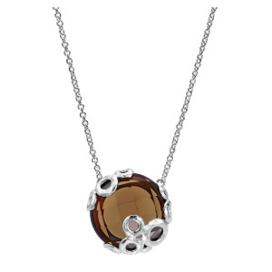 Gabriel Fashion Silver Cirque Necklace NK4041SVJSQ