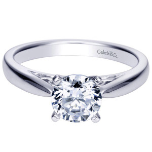 Gabriel 14 Karat Contemporary Engagement Ring ER8293W4JJJ