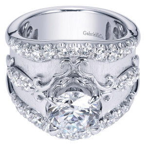 Gabriel 18 Karat Contemporary Engagement Ring ER8449W83JJ