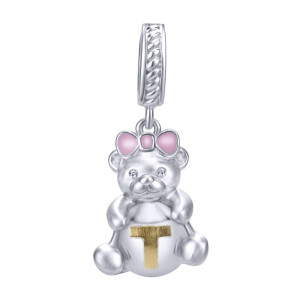 Gabriel Fashion Silver / 18 Karat Two-Tone Initial Charm Pendant PT9419T-EPMY5JJ