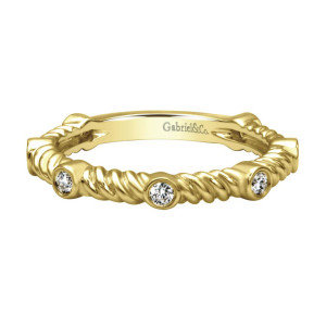 Gabriel Fashion 14 Karat Stackable Stackable Ladies' Ring LR4886Y44JJ