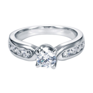 Gabriel 14 Karat Contemporary Engagement Ring ER95534W44JJ