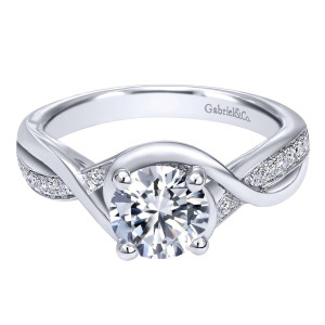 Gabriel 14 Karat Contemporary Engagement Ring ER10315W44JJ
