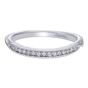 Gabriel 14 Karat Contemporary Wedding Band WB10132W44JJ