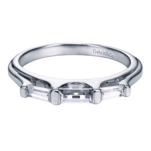 Gabriel Platinum Contemporary Wedding Band WB3694PT3JJ