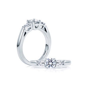 A.JAFFE 18 Karat Classic Engagement Ring ME1703