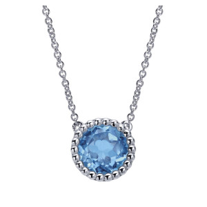 Gabriel Fashion Silver Celestial Necklace NK4277SVJTC